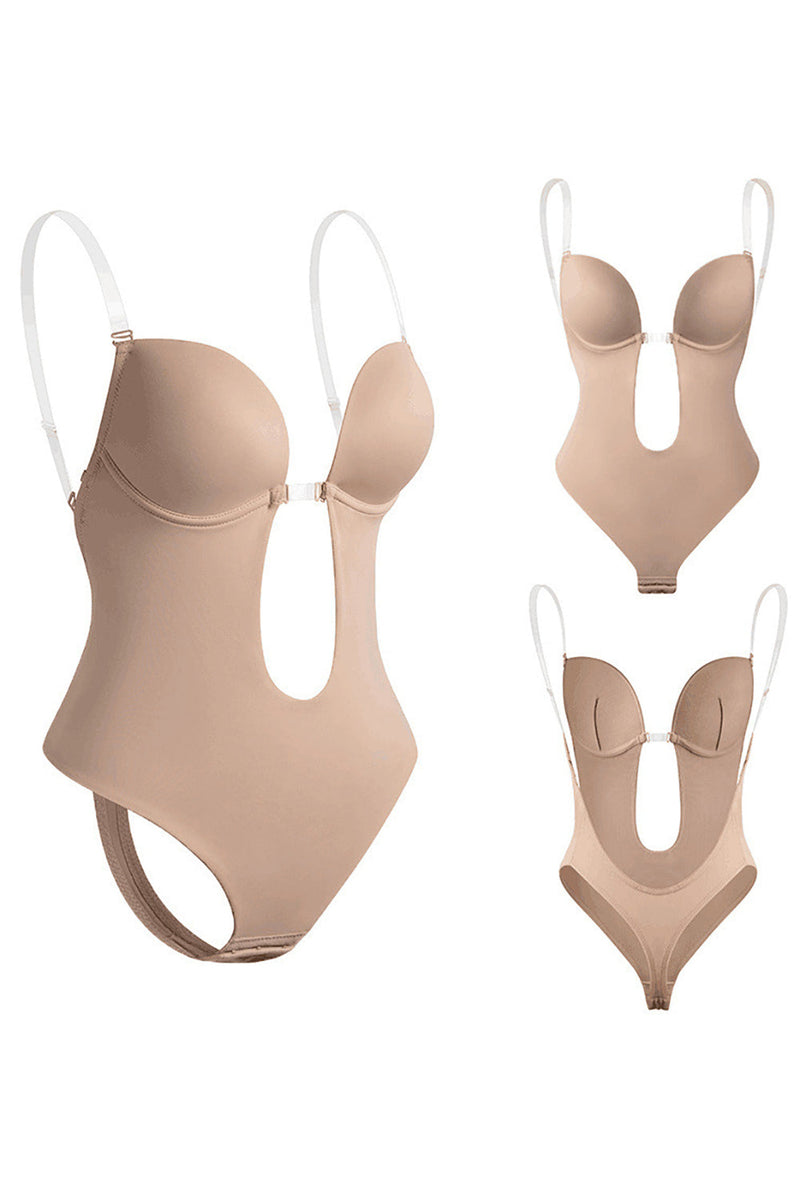 Laden Sie das Bild in den Galerie-Viewer, Schwarz Cut-Out Push-Up Bauchkontrolle Shapewear