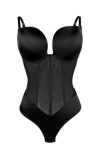 Schwarzes Korsett Bauchkontrolle Hintern Lifting Body Body Shapewear