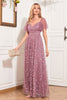 Laden Sie das Bild in den Galerie-Viewer, A-Linie Dusty Rose Mutter der Braut Kleid mit Applikationen