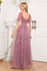 Laden Sie das Bild in den Galerie-Viewer, A-Linie Dusty Rose Mutter der Braut Kleid mit Applikationen