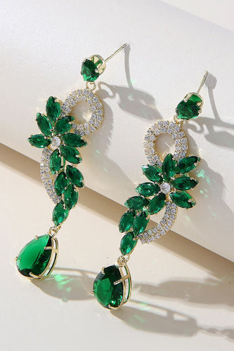 Green Strass Perlen Ballohrringe