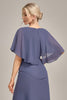 Laden Sie das Bild in den Galerie-Viewer, Etui Scoop Tea-Length Stormy Chiffon Mutter der Braut Kleid