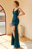 Laden Sie das Bild in den Galerie-Viewer, Peacock Blue Ruched Long Prom Kleid