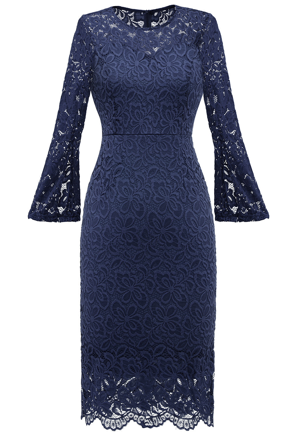 Navy Bodycon Spitze Formelles Kleid