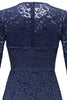 Laden Sie das Bild in den Galerie-Viewer, Navy Bodycon Spitze Formelles Kleid