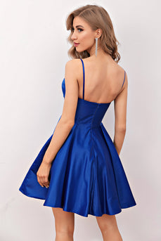 Royal Blue Kurze Prom Cocktailkleider