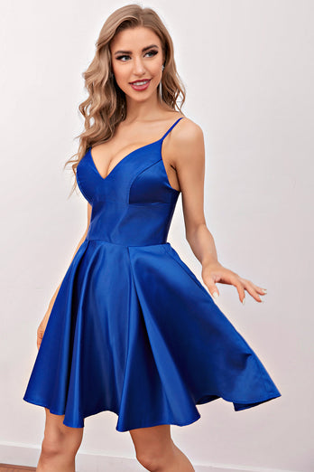 Royal Blue Kurze Prom Cocktailkleider