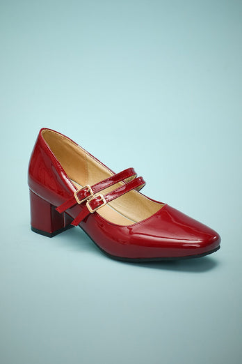 Rote Riemchen Retro Heels