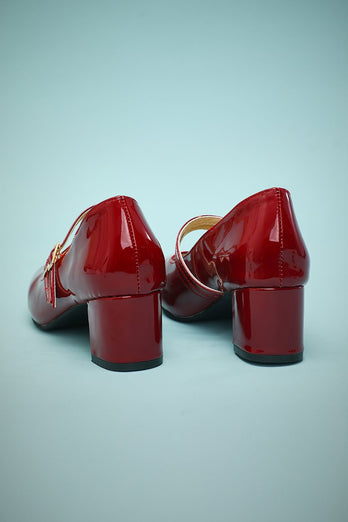 Rote Riemchen Retro Heels