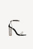 Laden Sie das Bild in den Galerie-Viewer, Strass Chunky Heel One Buckle Sexy High Heel Sandalen