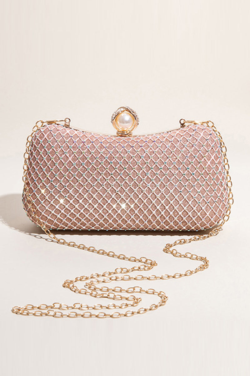 Laden Sie das Bild in den Galerie-Viewer, Glitter Blush Perlen Party Clutch