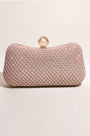 Glitter Blush Perlen Party Clutch