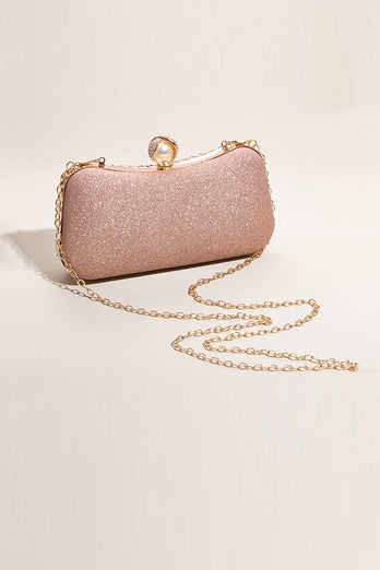 Glitter Blush Perlen Party Clutch