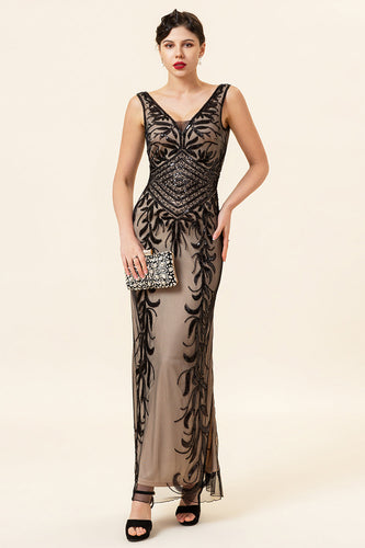 1920er Gatsby Meerjungfrau Pailletten-Partykleid