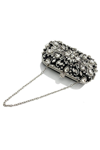 Strass Sparkly Black Party Clutch Tasche