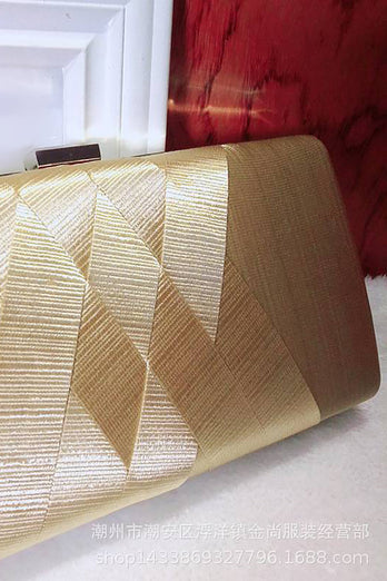 Goldene Glitzer-Abend-Clutch mit Quaste