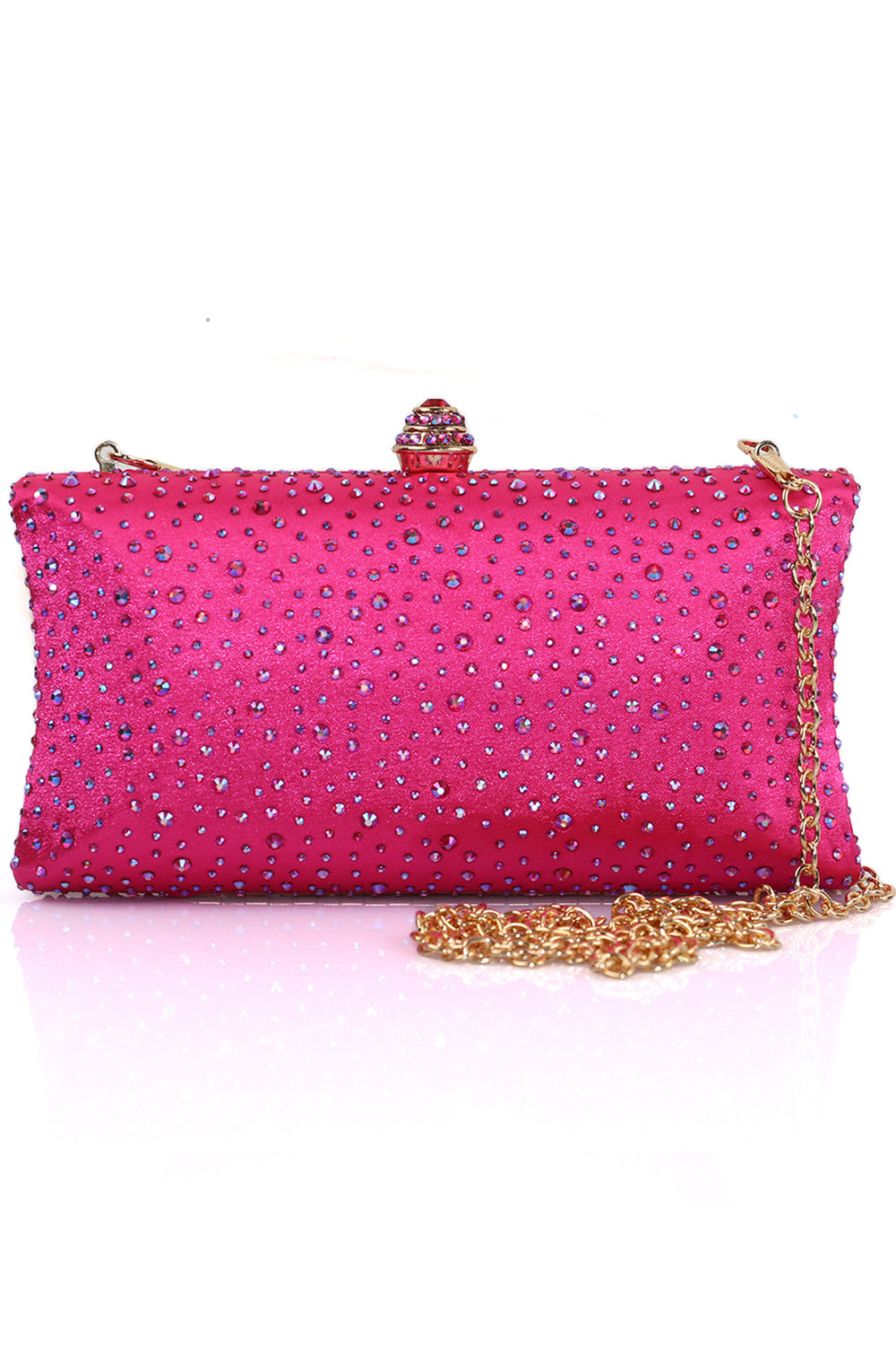 Sparkly Fuchsia Strass Abendparty Handtasche