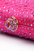 Laden Sie das Bild in den Galerie-Viewer, Sparkly Fuchsia Strass Abendparty Handtasche