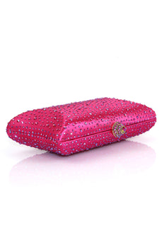 Sparkly Fuchsia Strass Abendparty Handtasche