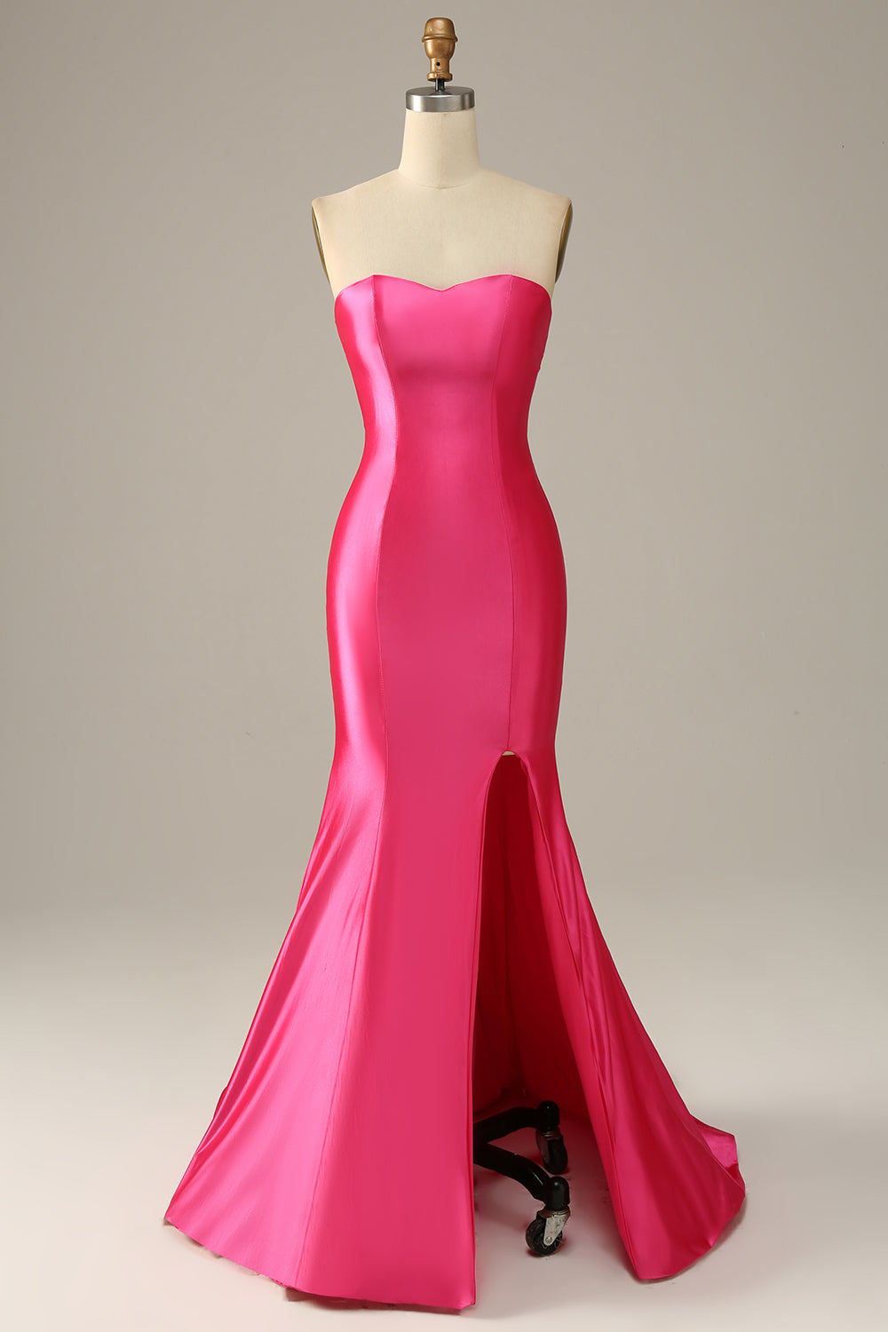 Fuchsia Herzausschnitt Meerjungfrau Ballkleid