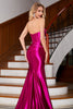 Laden Sie das Bild in den Galerie-Viewer, Glitzernd Mermaid Fuchsia Korsett Ballkleid mit Schlitz