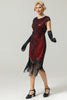 Laden Sie das Bild in den Galerie-Viewer, Golden Gatsby Glitter Fransen 1920er Jahre Flapper Kleid