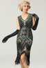 Laden Sie das Bild in den Galerie-Viewer, Royal Blue Glitter Fransen Gatsby 1920er Jahre Flapper Kleid