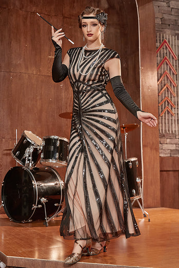 Meerjungfrau Pailletten Gatsby 1920er Jahre Flapper Kleid