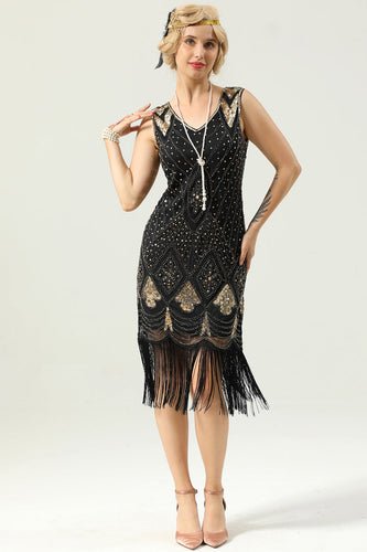 Ärmellose große Gatsby Partykleid