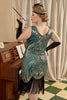 Laden Sie das Bild in den Galerie-Viewer, Plus Size 1920s Gatsby Pailletten Fransen Aprikose Flapper Kleid