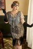 Laden Sie das Bild in den Galerie-Viewer, Plus Size 1920s Gatsby Pailletten Fransen Aprikose Flapper Kleid