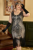 Laden Sie das Bild in den Galerie-Viewer, Plus Size 1920s Gatsby Pailletten Fransen Aprikose Flapper Kleid