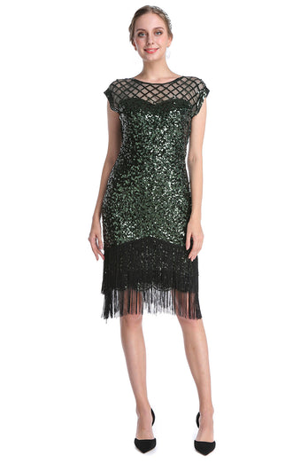 Rosa Pailletten Gatsby 1920er Jahre Flapper Kleid