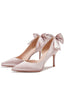 Laden Sie das Bild in den Galerie-Viewer, Satin Pumps Stiletto Heels mit Bowknot