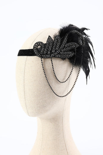 Flapper Black Zubehör Set aus den 1920er Jahren