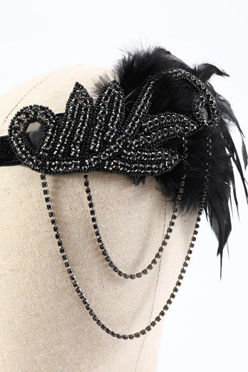 Flapper Black Zubehör Set aus den 1920er Jahren