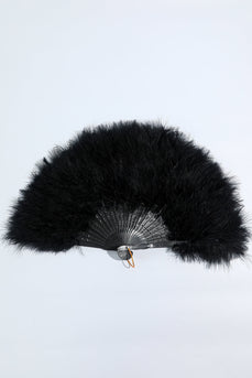 Gatsby Black Feather Klappfächer