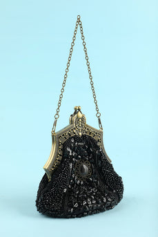 Schwarze Vintage Abendtasche